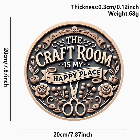 20*20*0.3cm · 木质复古挂牌 craft room