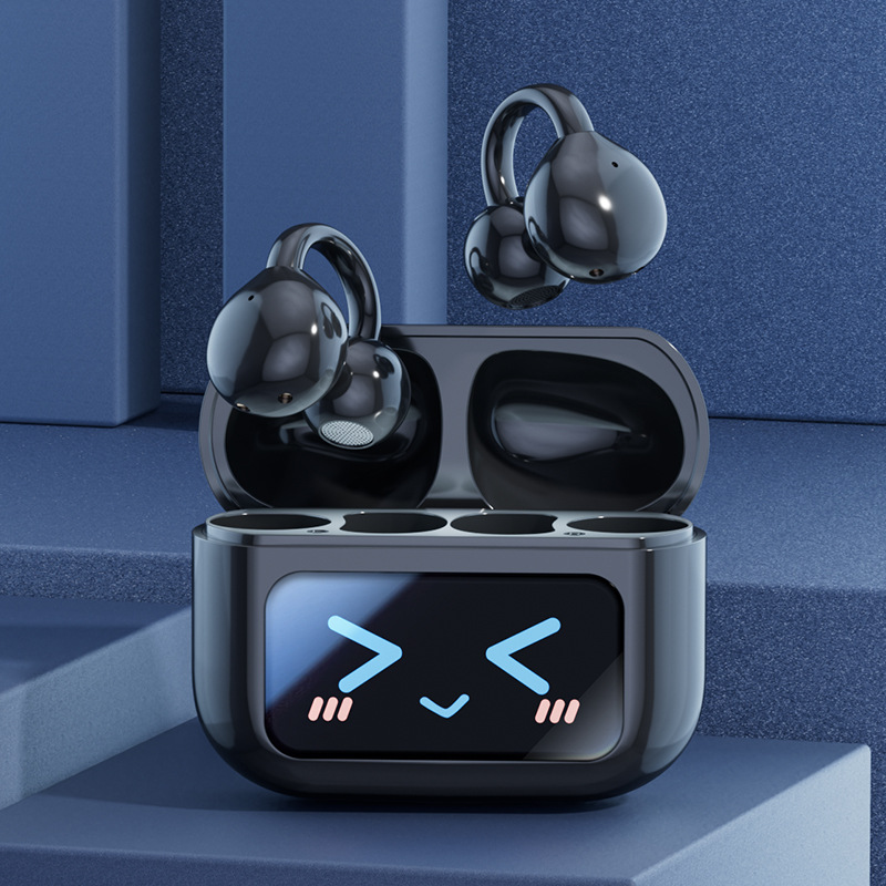 M100 New Color Screen Translation Bluetooth Earphones Ultra-Long Battery Life Ear Clip Wireless Bluetooth Earphones with Screen 5.4