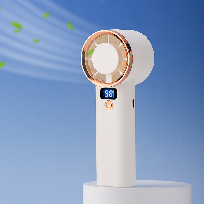 New handheld small fan with five gears, ultra-long battery life, USB home use, semiconductor cooling and ice compress
