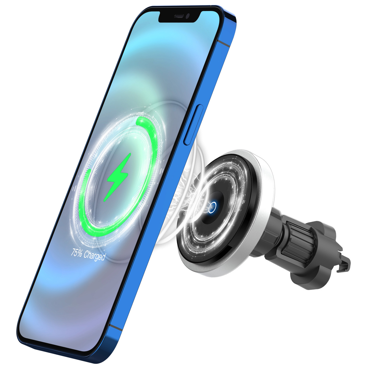 Magsafe Car Phone Holder Wireless Charger Suitable for Apple 12-16 Magnetic Bracket Car Use Flash Charging