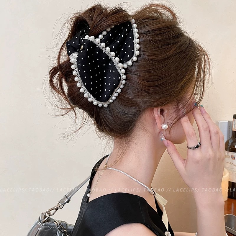 Summer new lace triangle claw clip large hair clip for women full back of head bun shark clip hair accessory