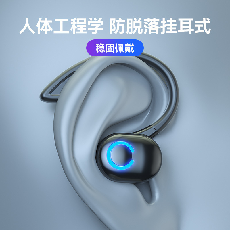 W6 Bluetooth earphones, open-ear style, noise reduction, wireless, Huaqiangbei, stereo, clip-on style, non-in-ear, ultra-long battery life