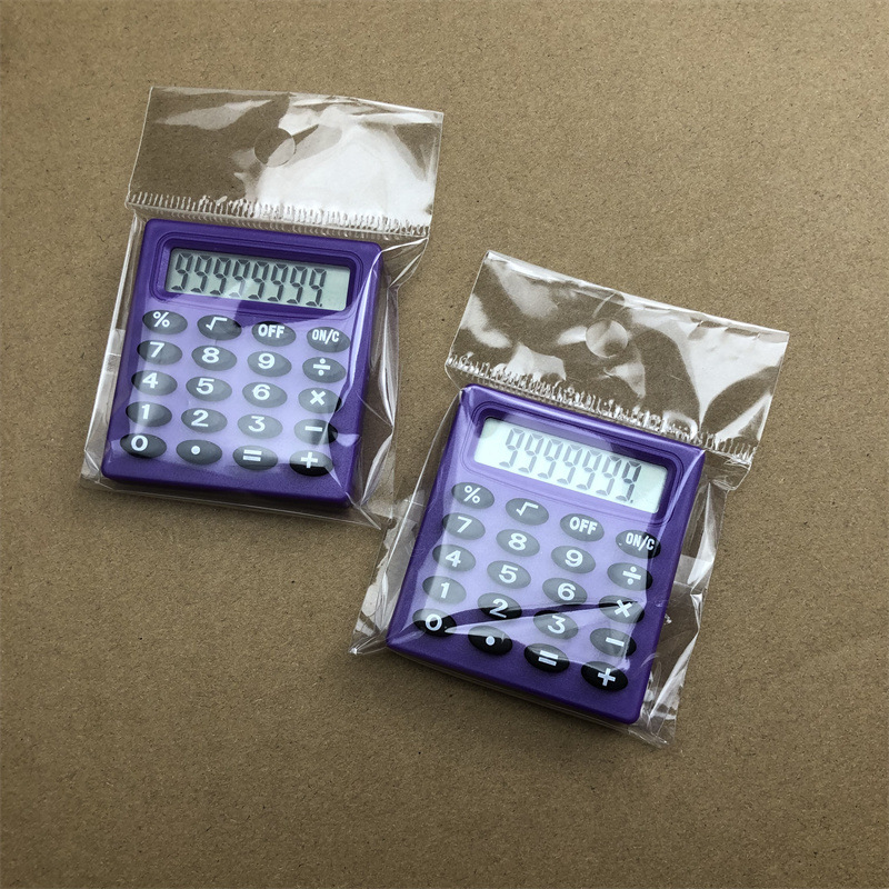 Small Square 589 Mini Calculator Small Portable Palm Student Stationery Computing Pocket 8-Digit Calculator