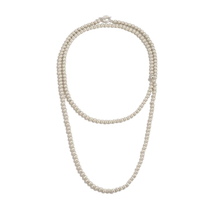 Heavy-duty brushed chain necklace for women bead bracelet matte bracelet sweater chain
