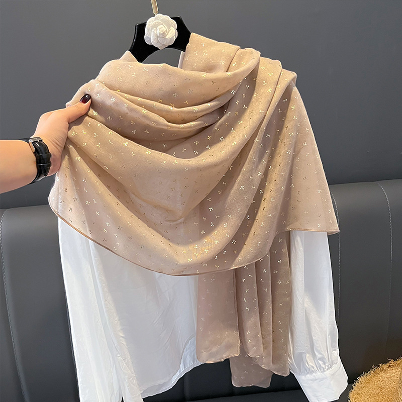 Scarf for women, summer thin gauze scarf, cotton-linen scarf, blue feather tassel beach towel sunscreen shawl