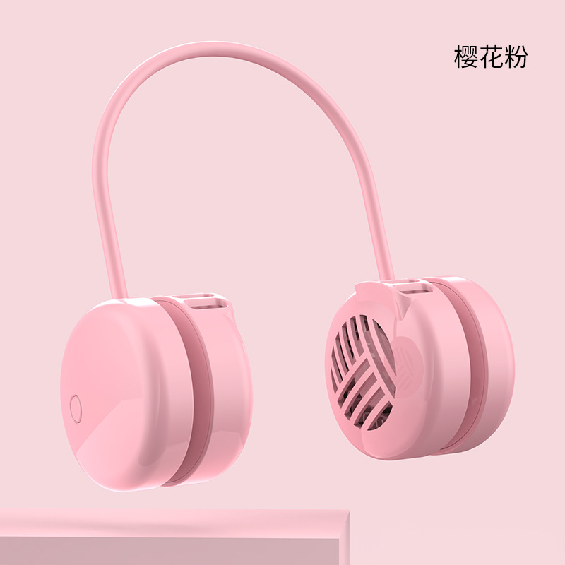 2022 New Neck Fan, Leaf-Less Portable Neck Fan, Lazy USB Charging Silent Small Fan