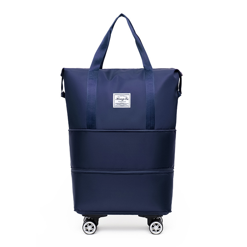 Universal wheel travel bag with wheels, large capacity bag for women, foldable trolley bag, shopping storage bag