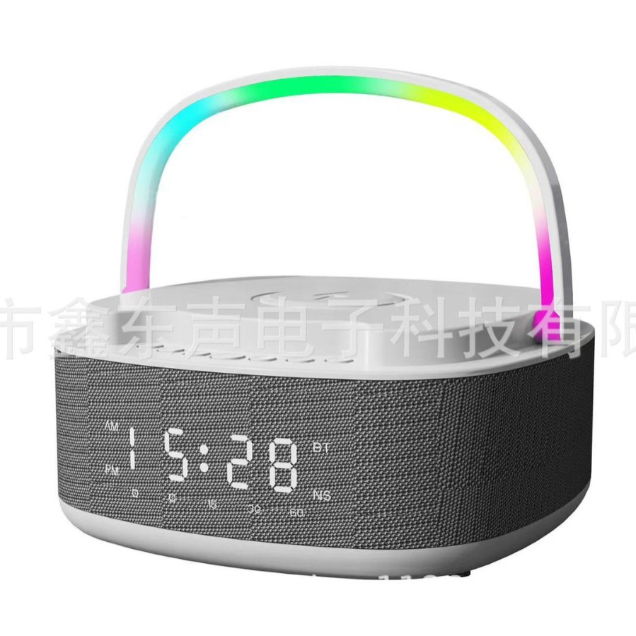 S301 New LED Display Clock Alarm Timer Wireless Charging White Noise High Power Bluetooth Speaker