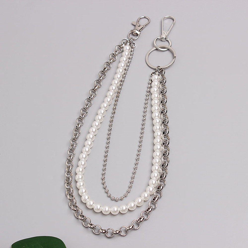 Hip Hop Punk Metal Ring Pants Chain Stage Performance Waist Chain Accessories Pendant Jeans Chain Waist Chain