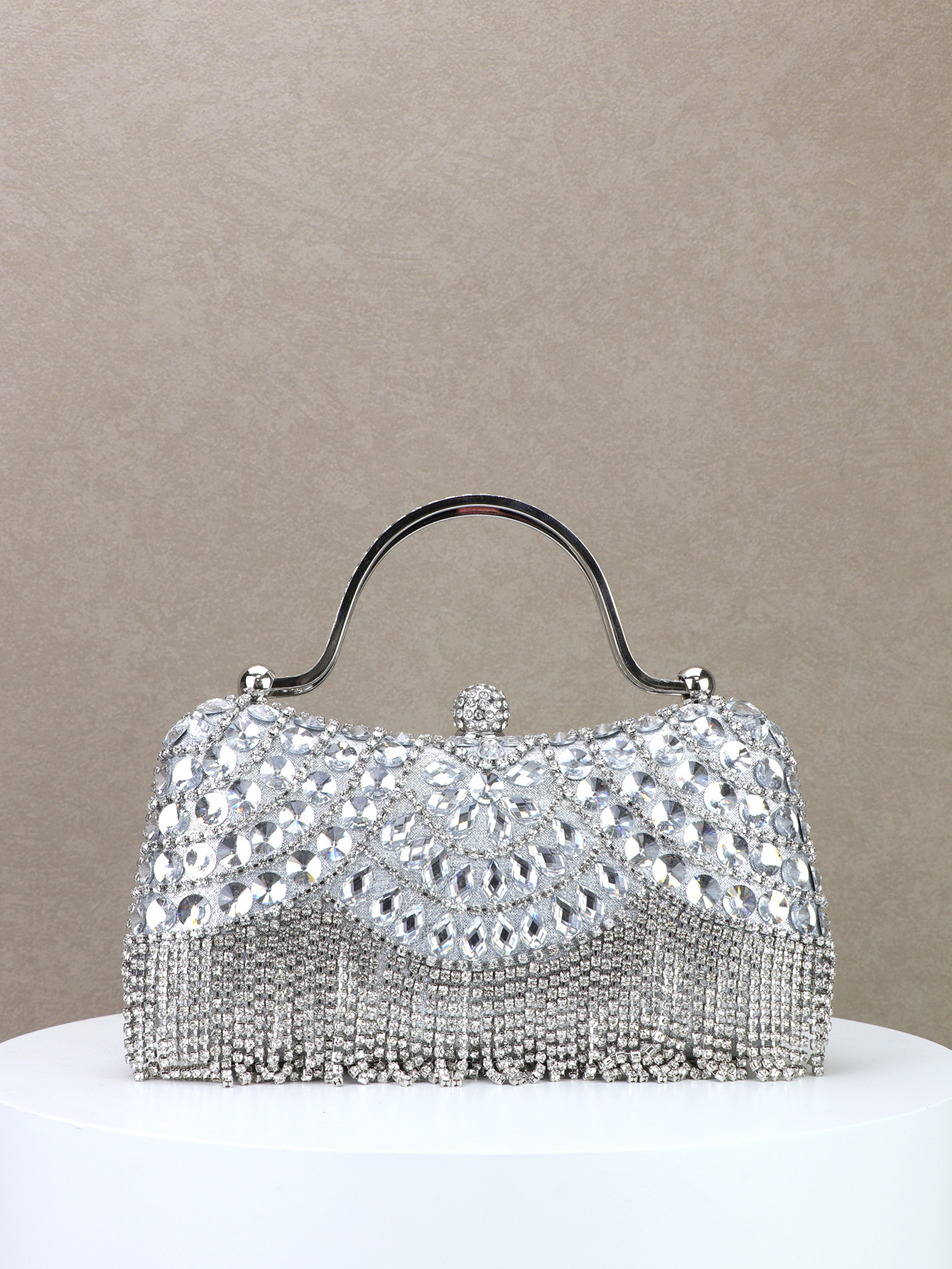 2026 New Rhinestone Evening Bag Tassel Handbag Banquet Bag Celebrity Evening Shoulder Bag