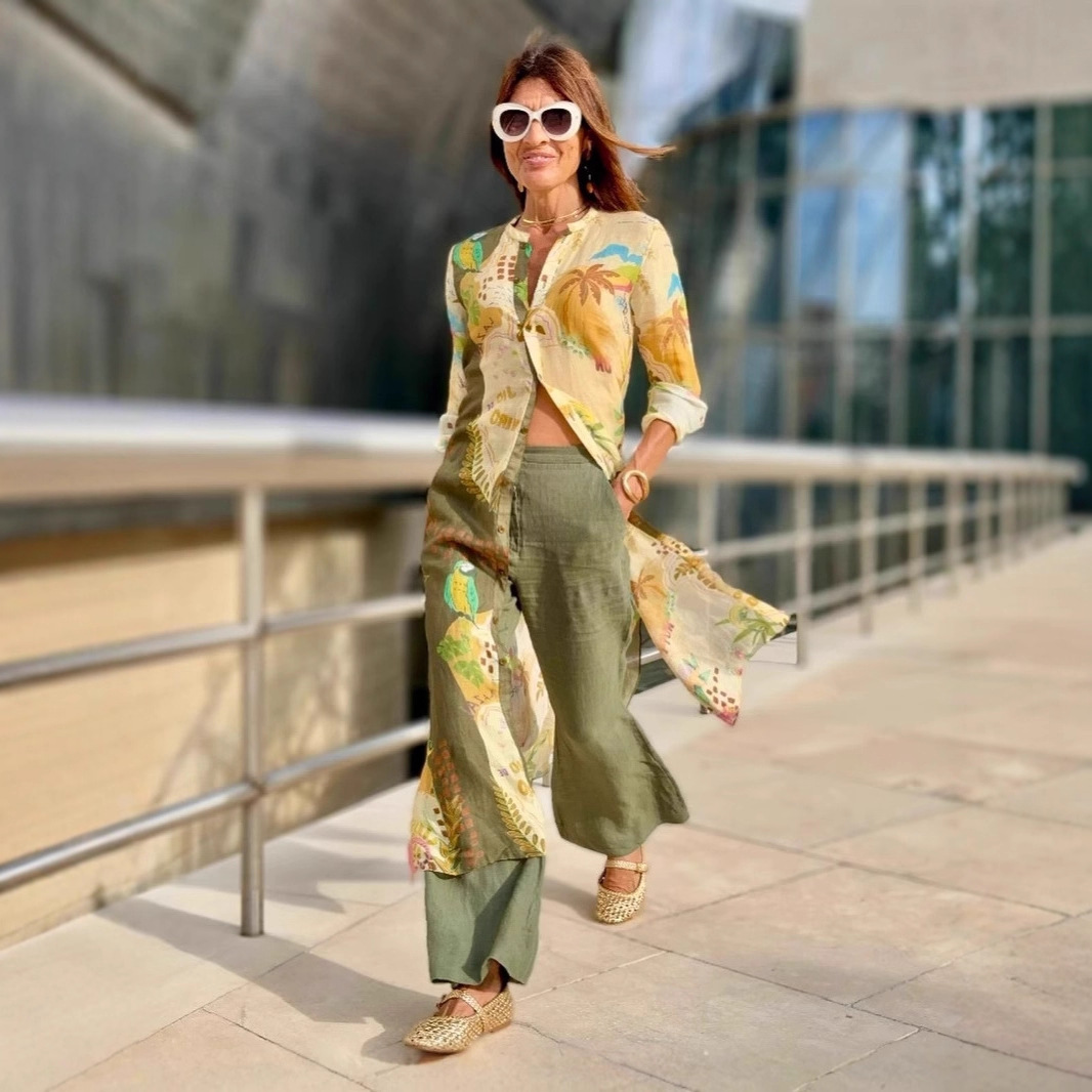 2025 Independent Station New Print Casual Shirt Women's