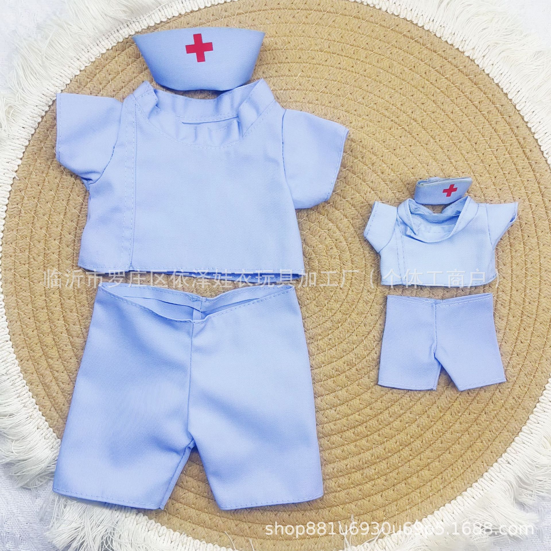 Medical Bear Doll Clothes Doctor White Coat Surgical Gown Nurse Uniform Dress Up Nurse's Day Gift Doll