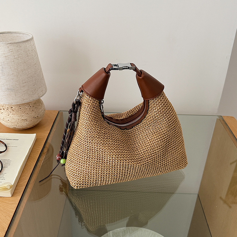 Summer New Straw Bag 2026 New Shoulder Bag Casual Underarm Bag Popular Commute Woven Crossbody Bag for Women