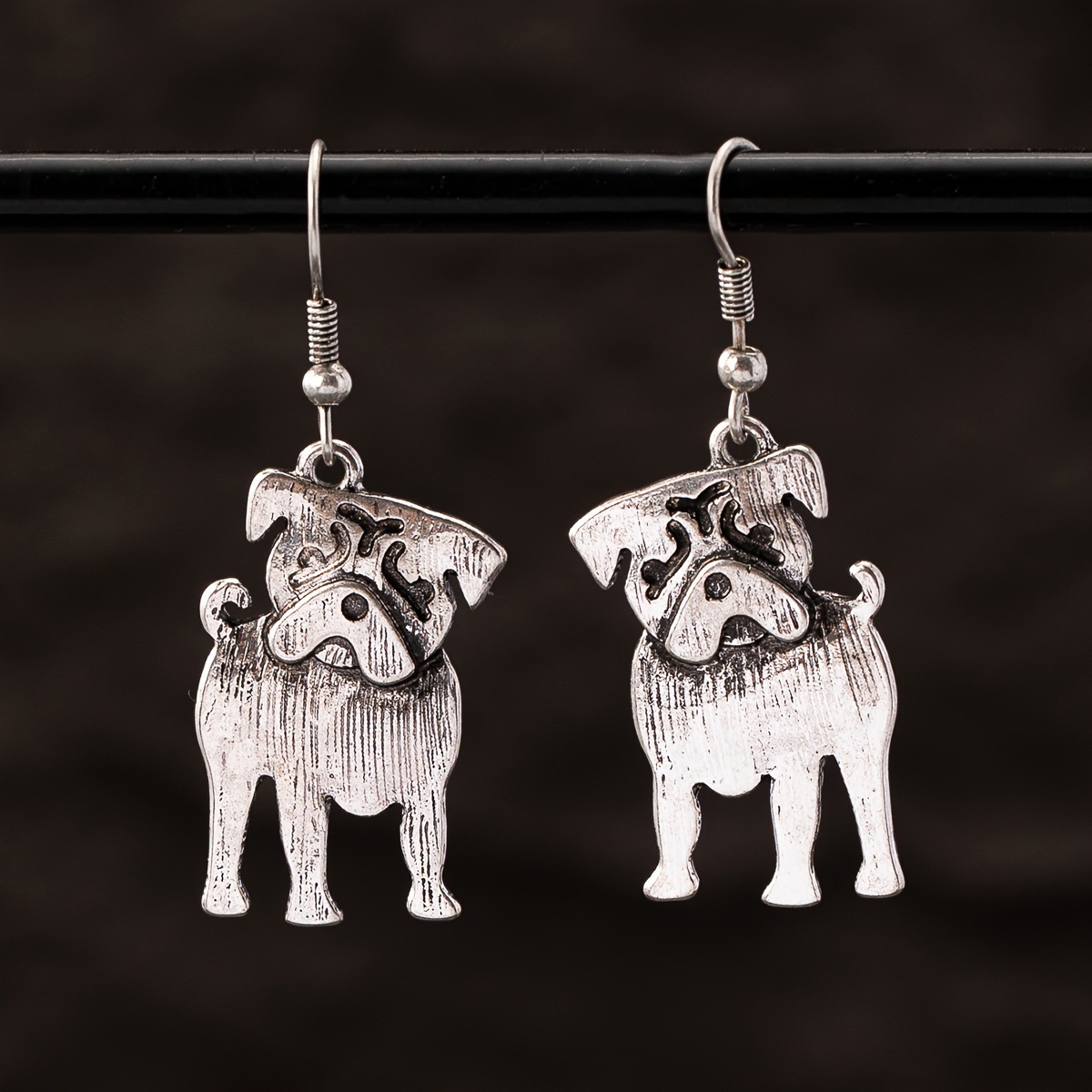 Qingdao Daiwei INS Accessories 1 Pair Cute Little Dog Bulldog Clip-On Earrings