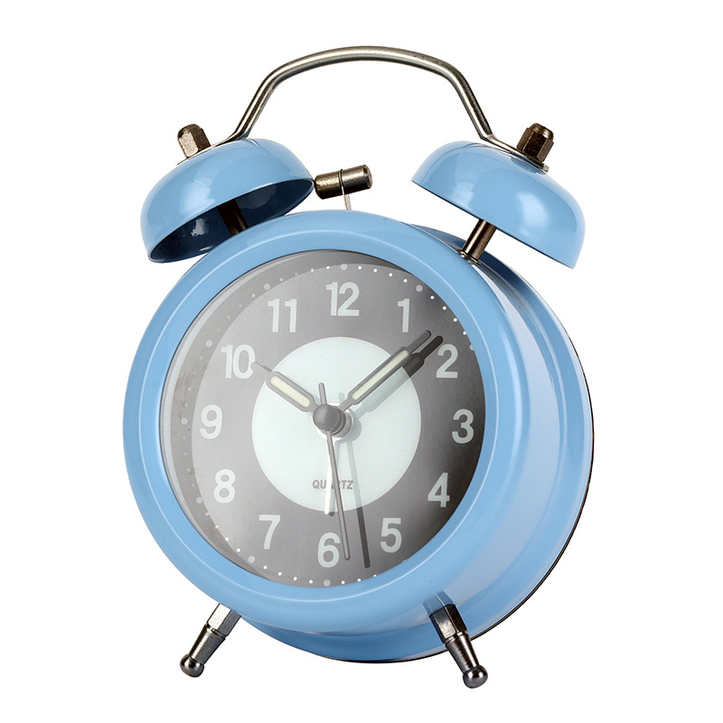 Carefully selected special PVC clock, luminous decoration living room bedroom quartz clock metal bell alarm clock