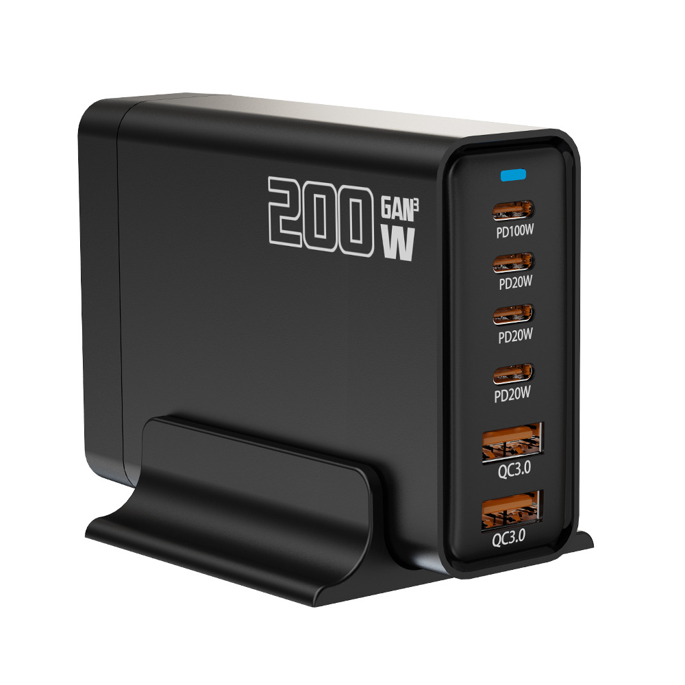 Strictly Selected 200W GaN Charger 5V9V12V15V20V Charging Compatible with Apple Huawei Multi-Port Charger