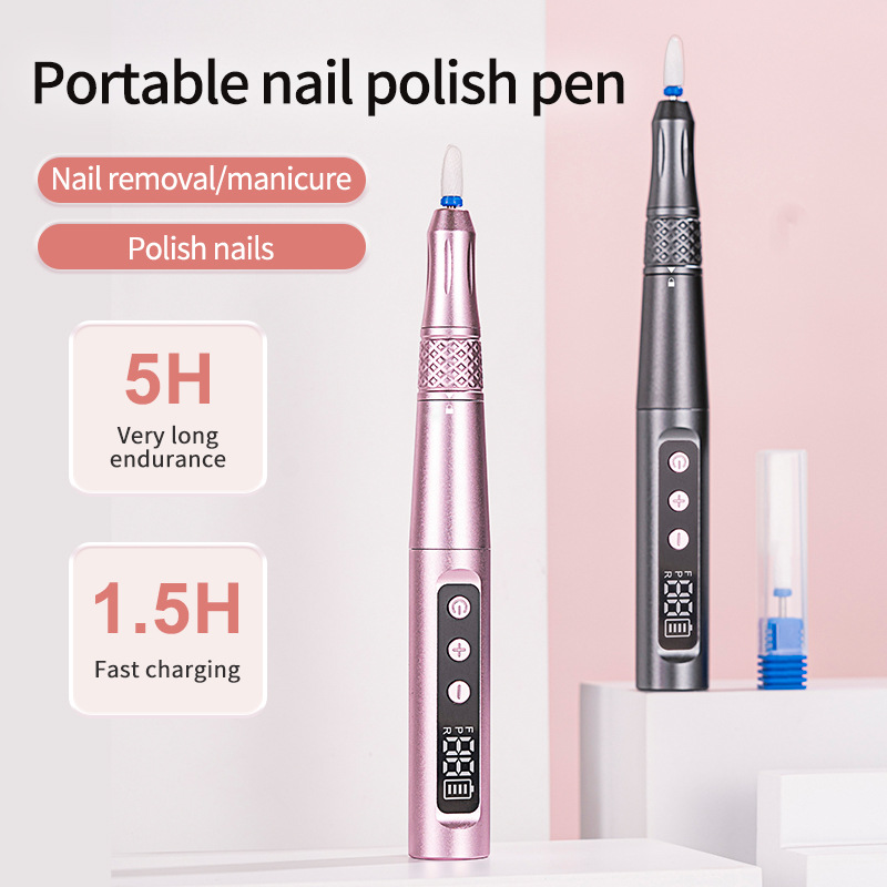 Electric Nail Drill for Professional Use, Rechargeable Portable Pen-Style Nail File for Removing Dead Skin and Calluses