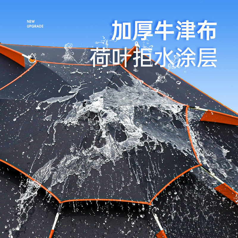 Fishing umbrella, black glue double-layer thickened rainproof large fishing umbrella, 2024 new fishing universal rain umbrella sunshade