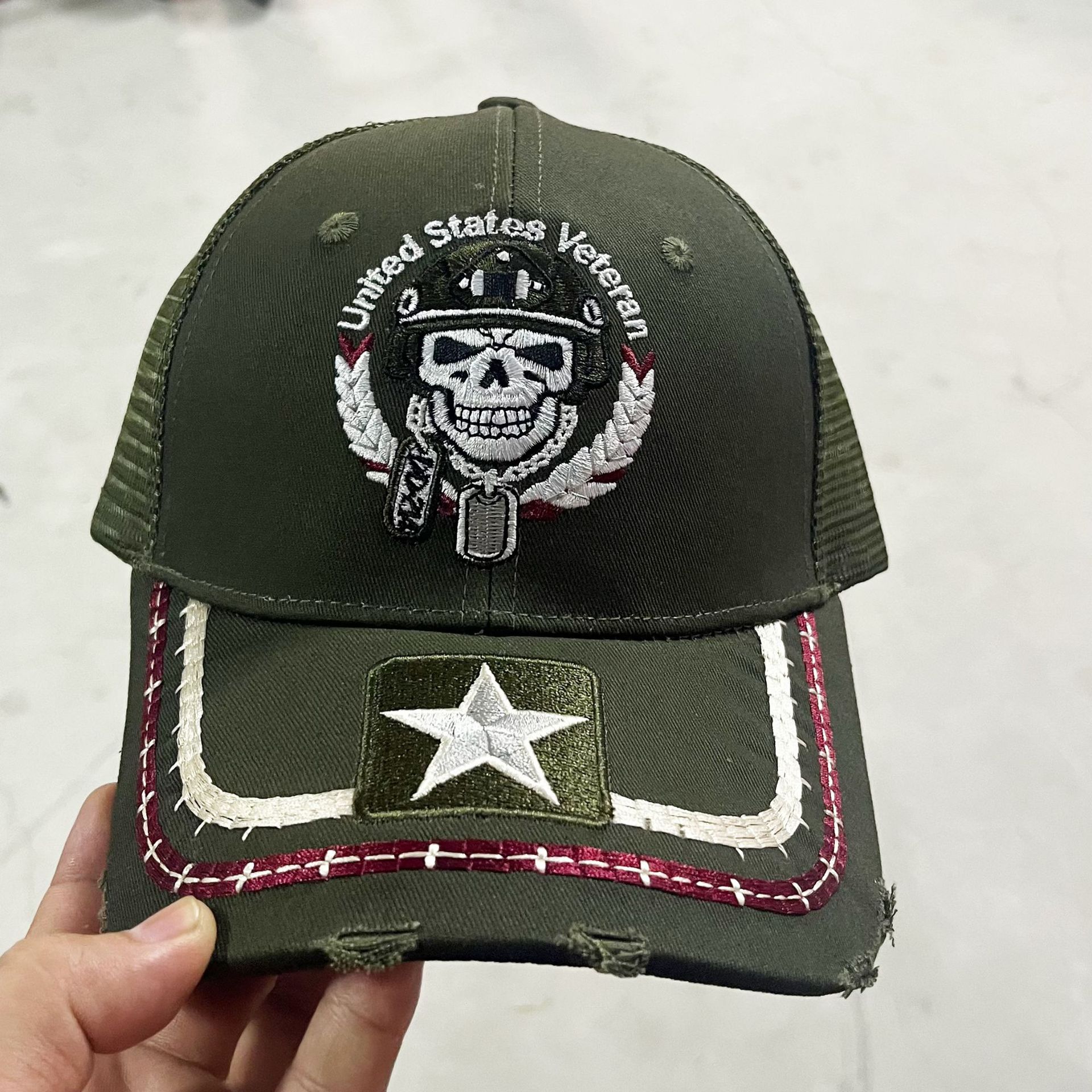 Embroidered DD214 Veterans Baseball Cap US Soldier Hat New Summer Mesh Cap