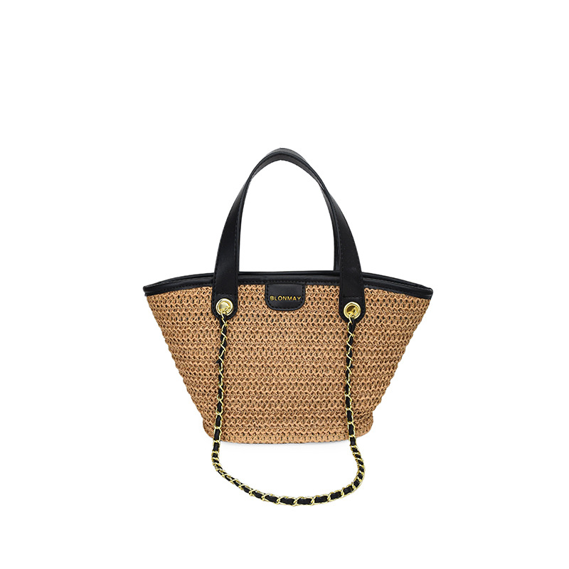 2026 Spring New Casual Large-Capacity Tote Bag Popular Niche Single-Shoulder Woven Straw Bag