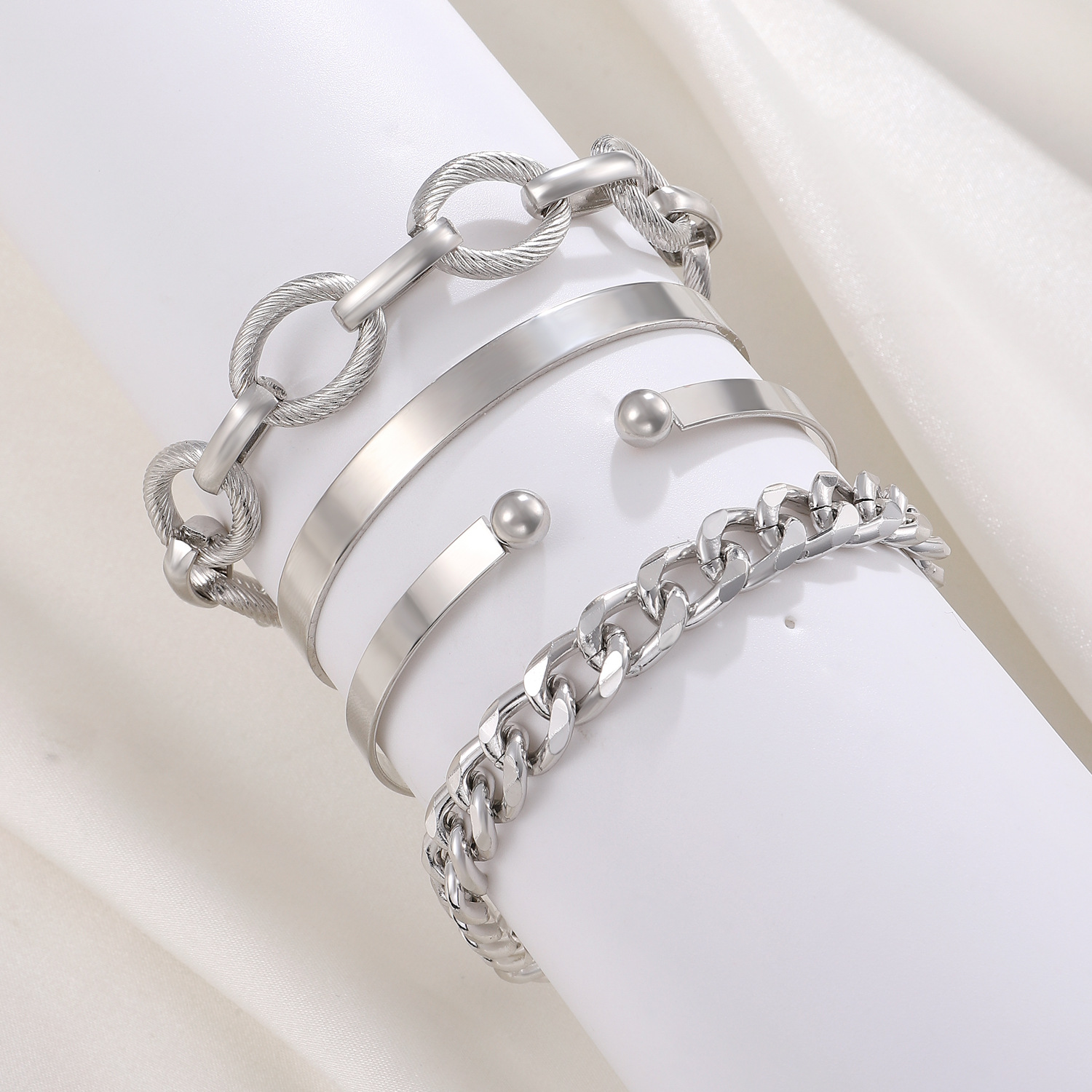 New Chain Bracelet Set Women Multi-Layer Simple Bangle Accessories