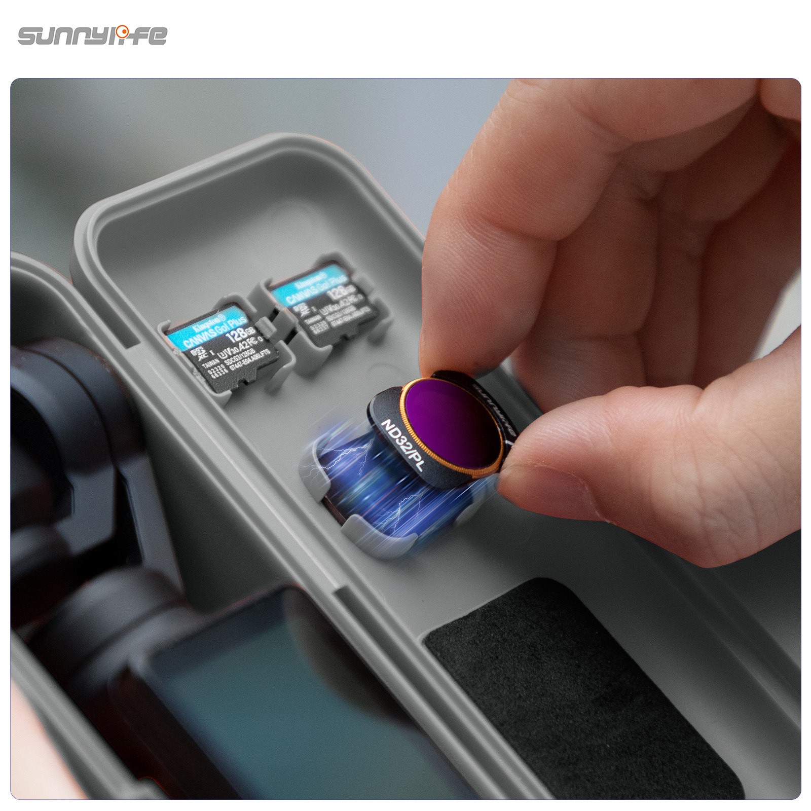 Sunnylife for Osmo Pocket 3 Storage Case Pocket Drop-Proof Protective Box Can Fit Filter Accessories