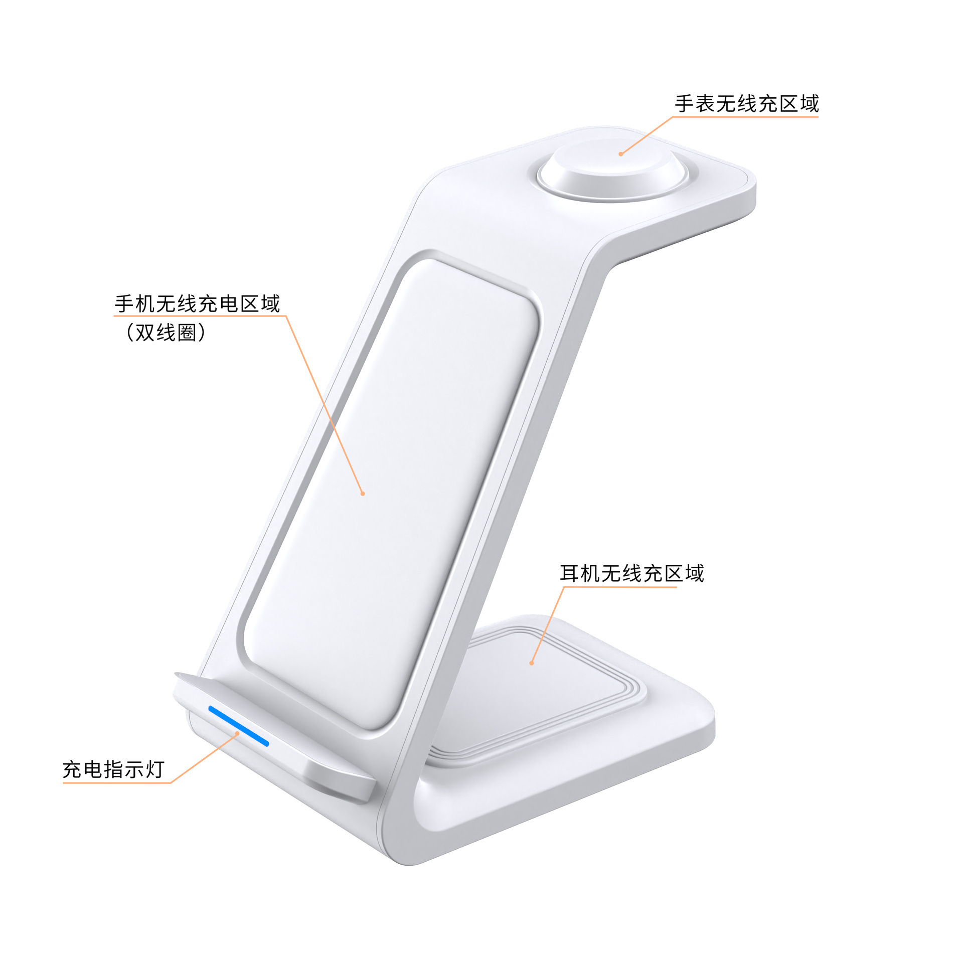 MagSafe magnetic desktop stand wireless charger 15W three-in-one compatible with Apple wireless charger