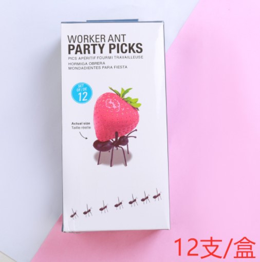 蚂蚁水果叉带纸卡