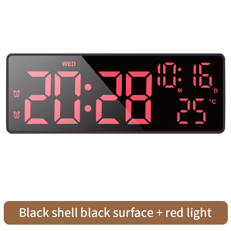 LED Touch Clock Digital Temperature Date Electronic Clock Multifunctional Timer Battery Alarm Clock Perpetual Calendar