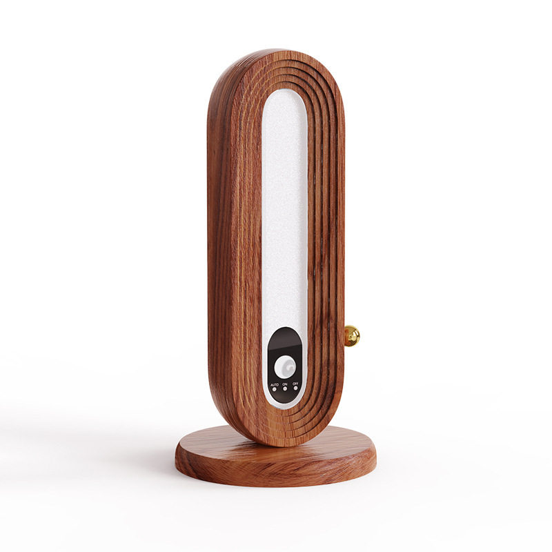 Wooden eye protection desk lamp bedside wall lamp bedroom corridor entrance solid wood human body induction lamp