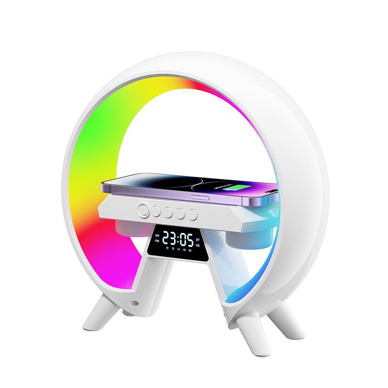 New Private Mold G63 Bluetooth Speaker Mobile Phone Wireless Charging Clock Night Light Multifunctional Bluetooth Speaker