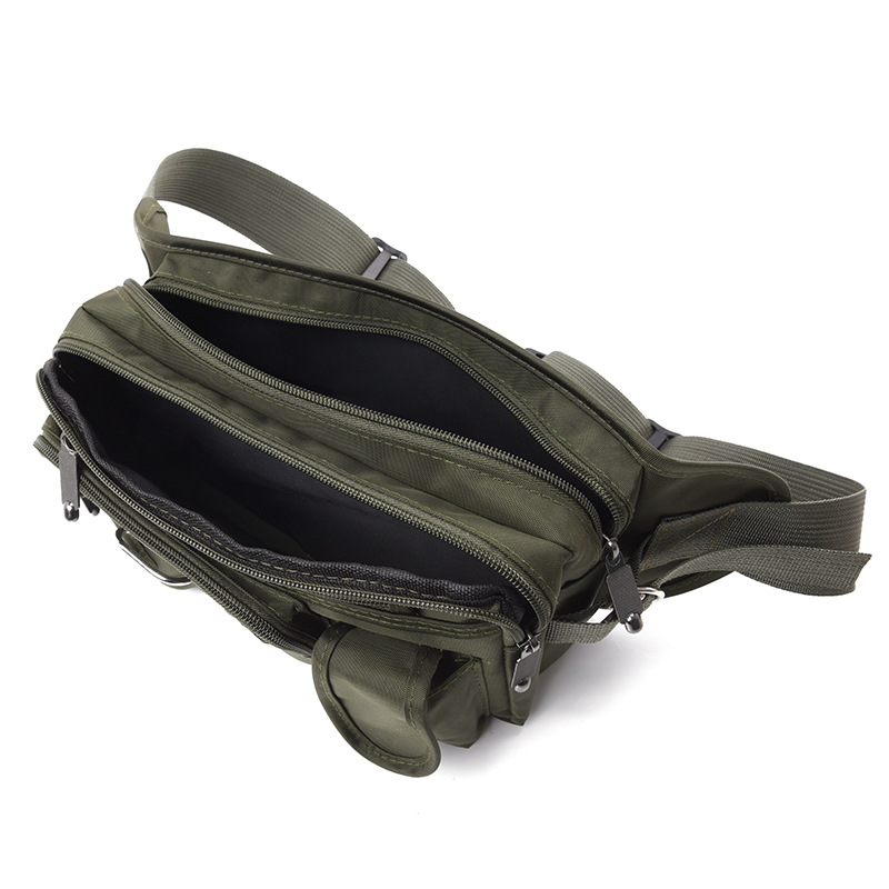Oxford cloth water-repellent waist bag men's outdoor sports large capacity multifunctional single shoulder crossbody bag chest bag