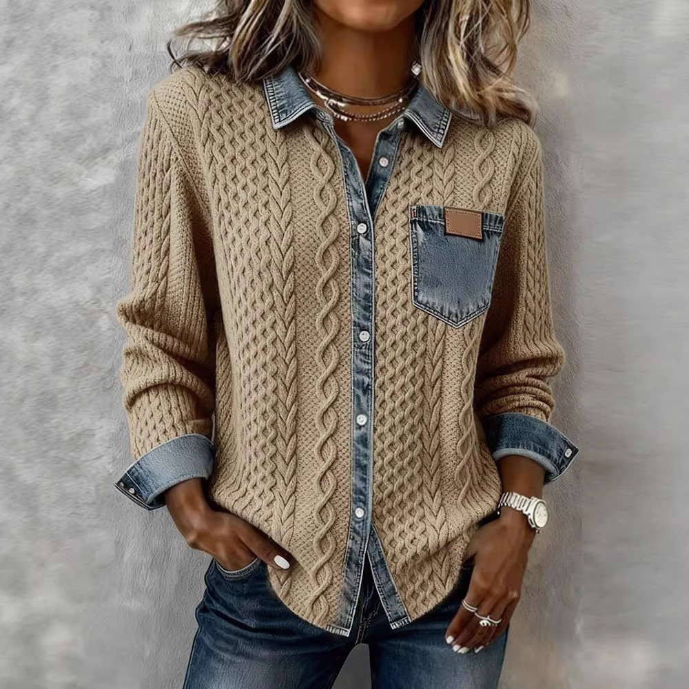 2025 Independent Station Summer Women's Plaid Print Long Sleeve Shirt