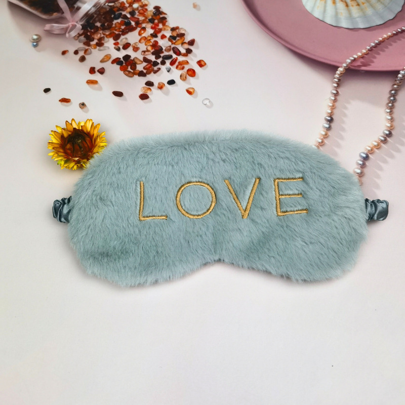 Imitation rabbit fur light-blocking sleep eye care mask, home travel outdoor children men and women hot compress steam eye