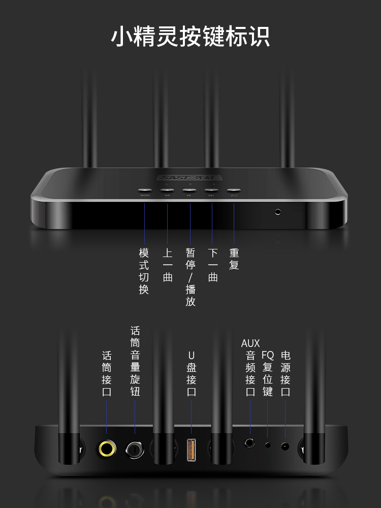 SAST S3 wireless Bluetooth ceiling audio home living room horn subwoofer surround background music wall-mounted speaker