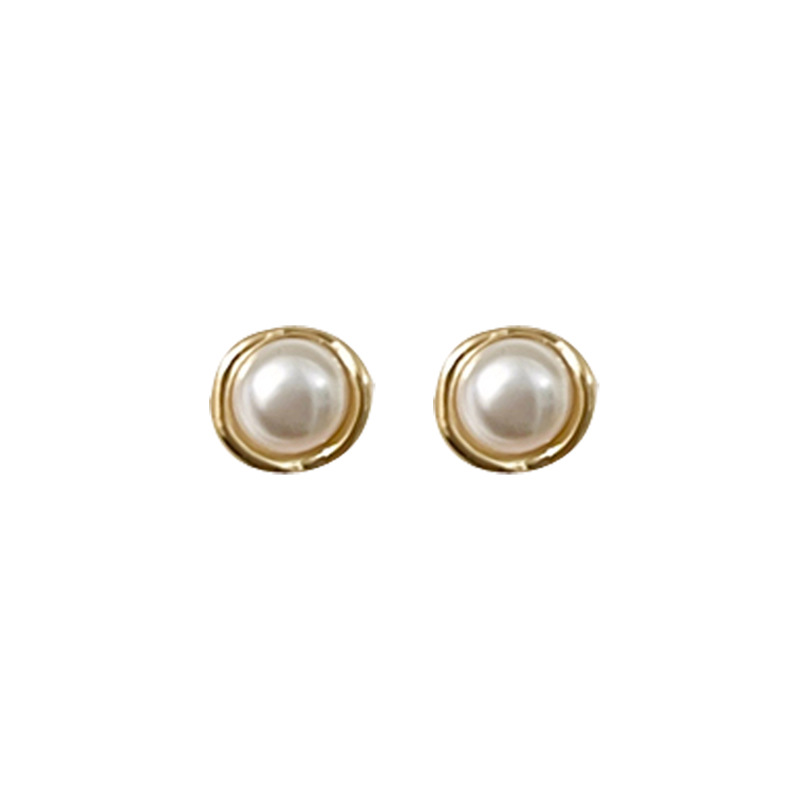 S925 silver needle simple small pearl ear studs simple mini short earrings earrings for women 6545