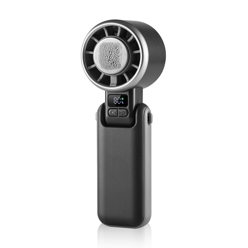 Handheld Fan Ice Compress High Speed Turbo Small Fan USB Charging Fan Portable Cooling Neck Foldable