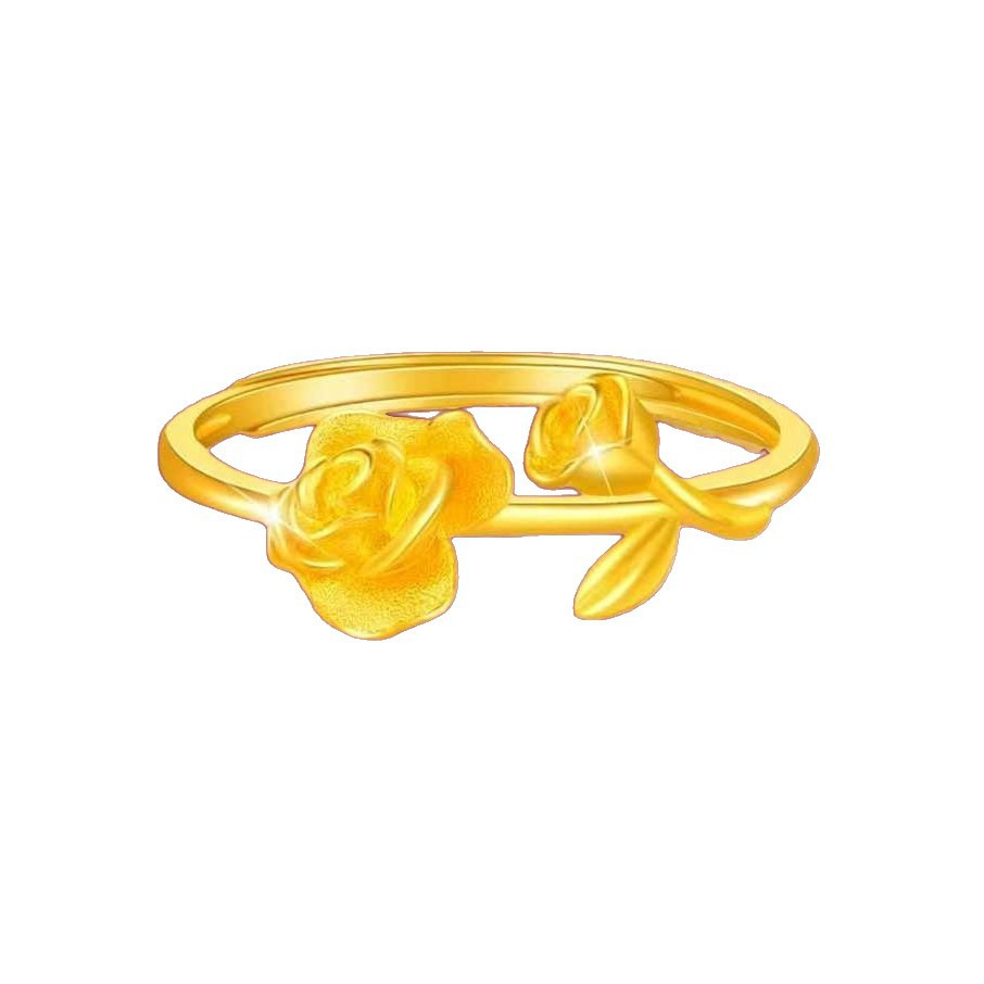 Ancient inheritance Vietnam sand gold ring jewelry open fire long simulation gold fake jewelry