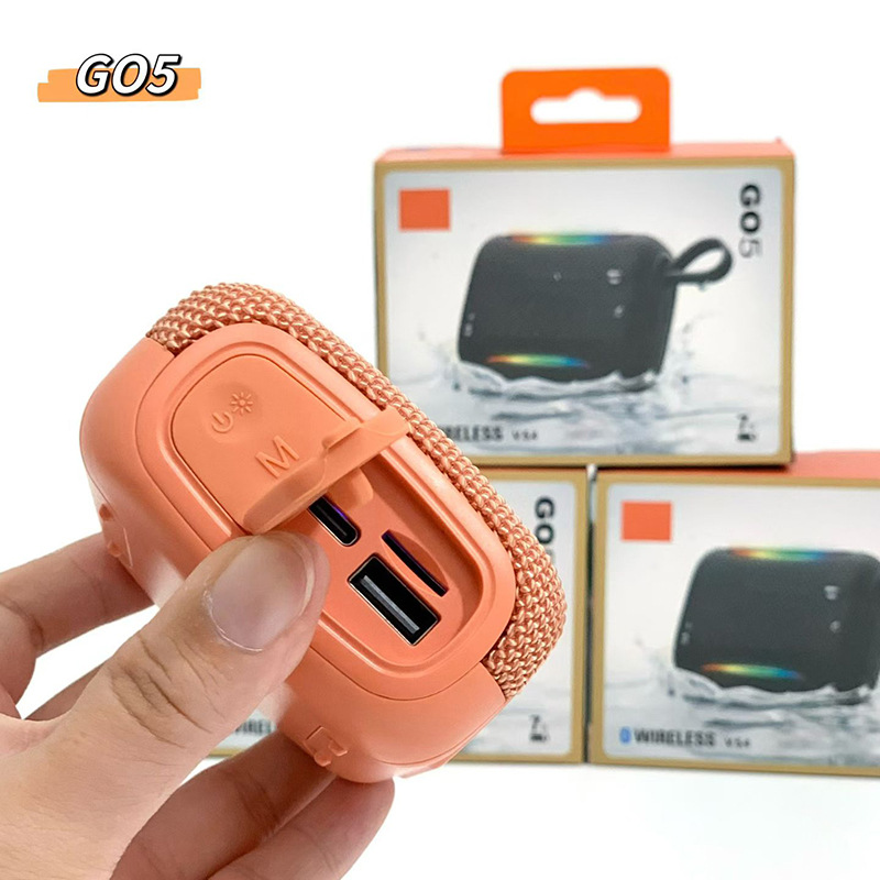GO5 Wireless Bluetooth Speaker TWS Outdoor Home Portable Mini Bass Card Slot Gift Speaker