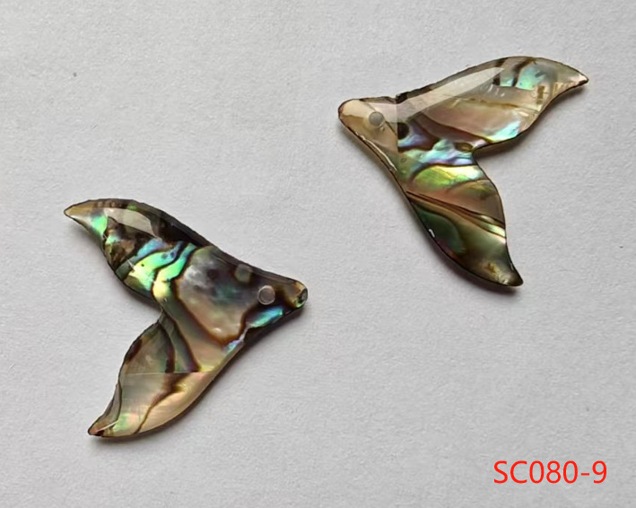 Shell Sticker Fish Single Hole Pendant Fish-Shaped Accessories DIY Earrings Handmade Cute Small Accessories