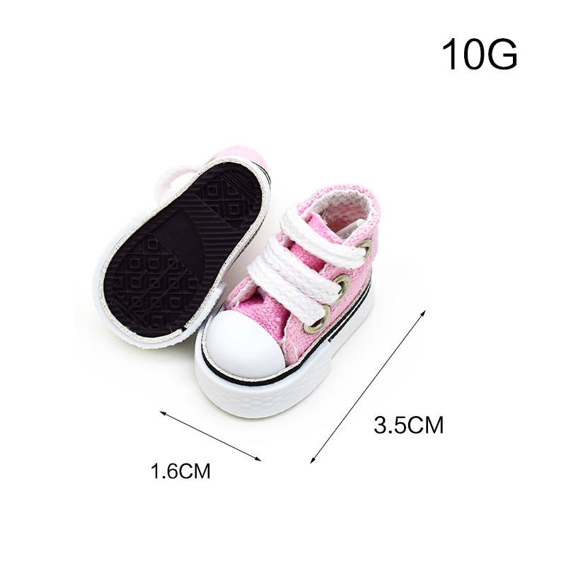 3.5CM Canvas Shoes 10cm Cotton Doll Clothes Changing Accessories OB24 8-Point BJD Finger Dance Toy Shoes