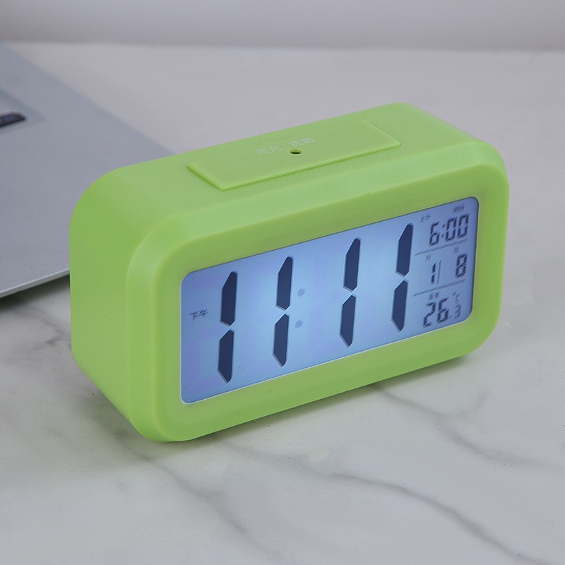 Electronic alarm clock light-sensing alarm clock student special luminous desktop student alarm clock with voice desk clock
