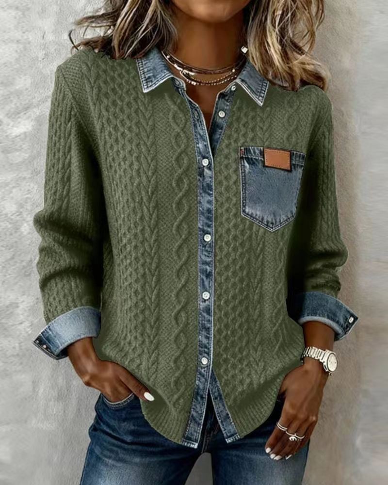 2025 Independent Station Summer Women's Plaid Print Long Sleeve Shirt