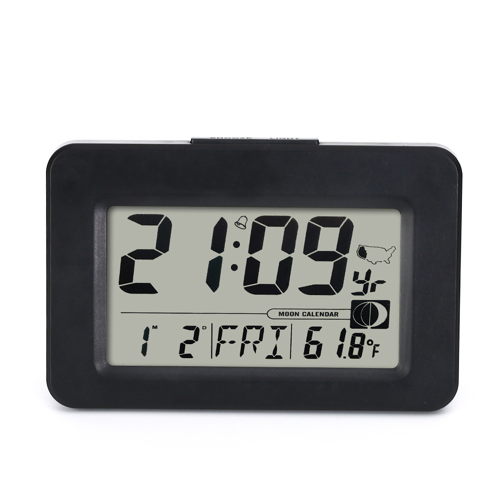 Radio Controlled Clock Automatic Time Setting Indoor Temperature Humidity Electronic Clock Backlight Alarm Clock German Japanese Radio Controlled Clock