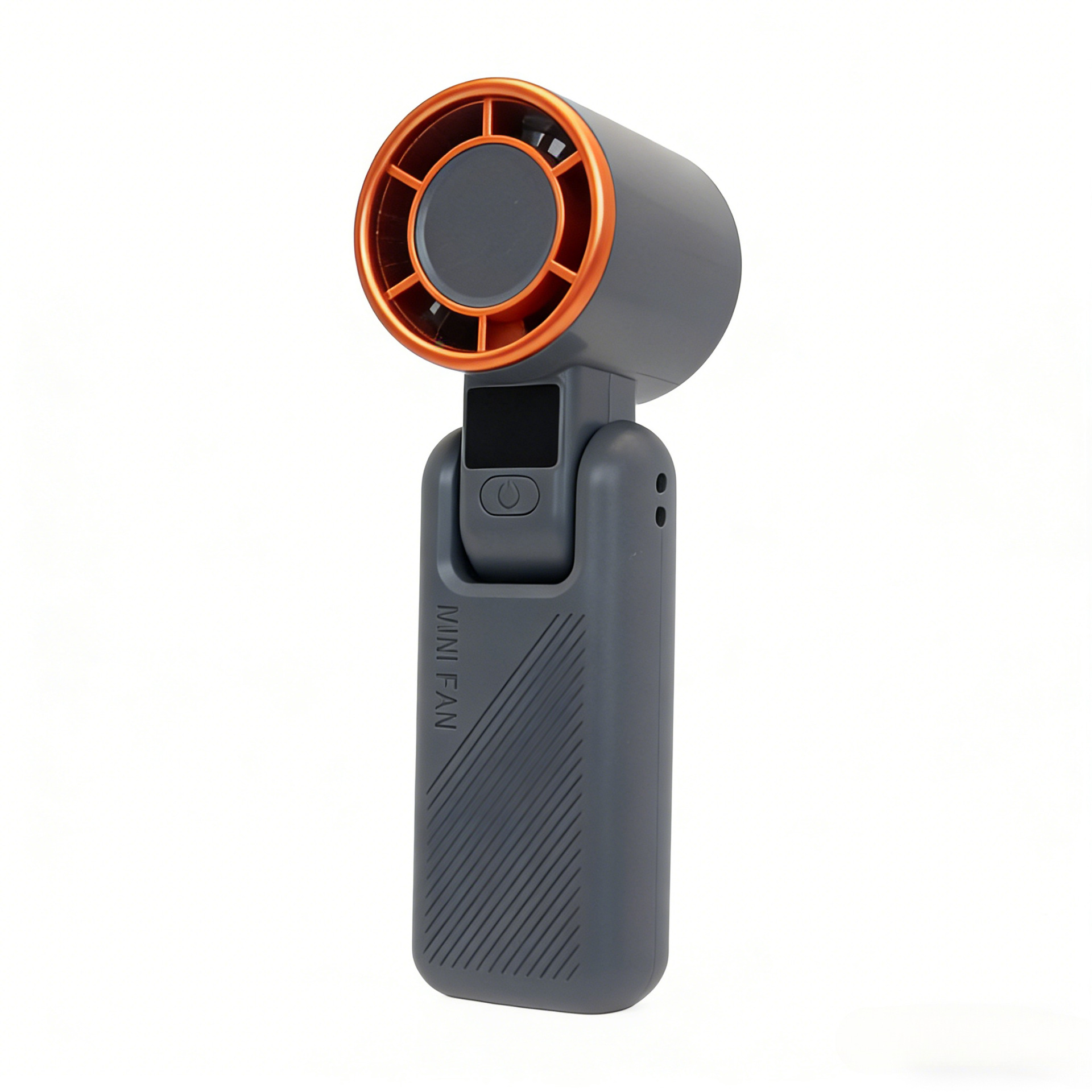 Digital Display Turbo Handheld Fan Screen Display Foldable Portable Fan Neck Fan 100 Speed Levels Stepless Speed Control Handheld Fan