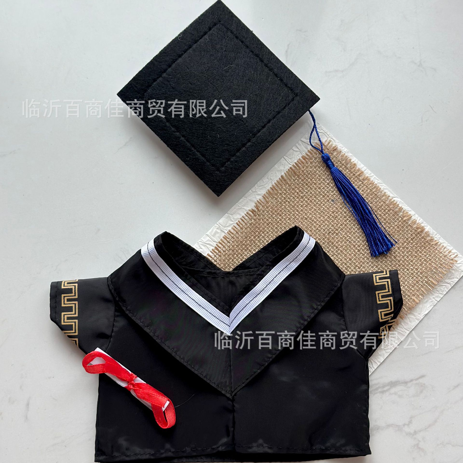 Doctoral uniform graduation bear 30CM plush bachelor's cap certificate doll scarf hat toy doll clothes