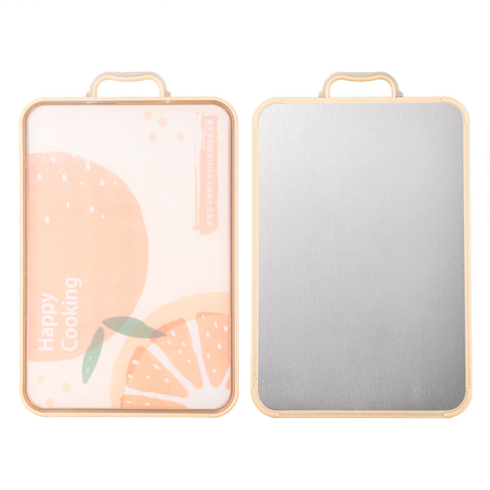 Double-sided stainless steel cutting board antibacterial wheat straw pure titanium cutting board kitchen titanium cutting board
