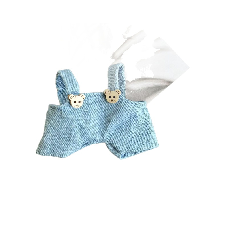 Overalls 10cm pendant doll clothes 15cm dog plush overalls pants cotton doll clothes shorts