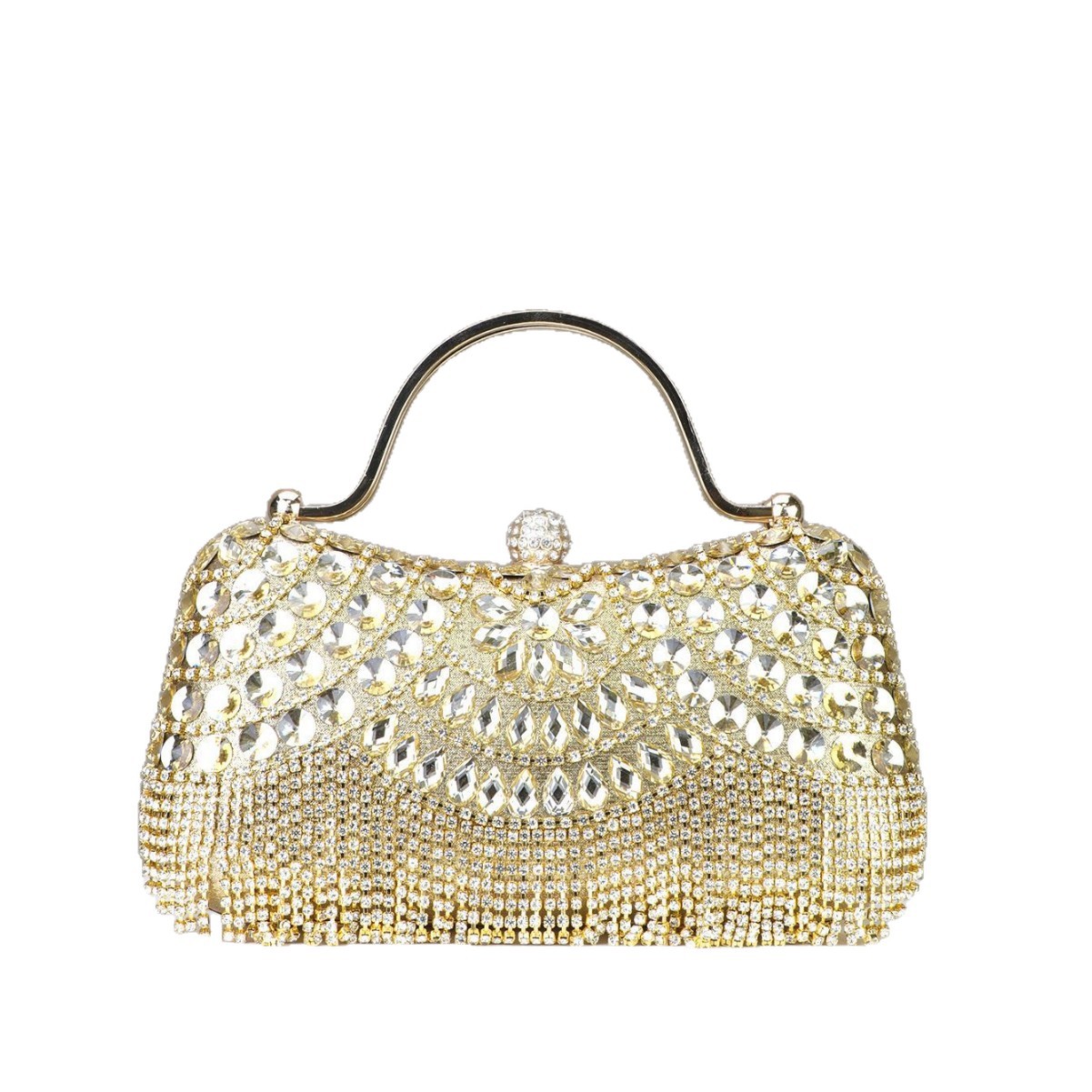 2026 New Rhinestone Evening Bag Tassel Handbag Banquet Bag Celebrity Evening Shoulder Bag