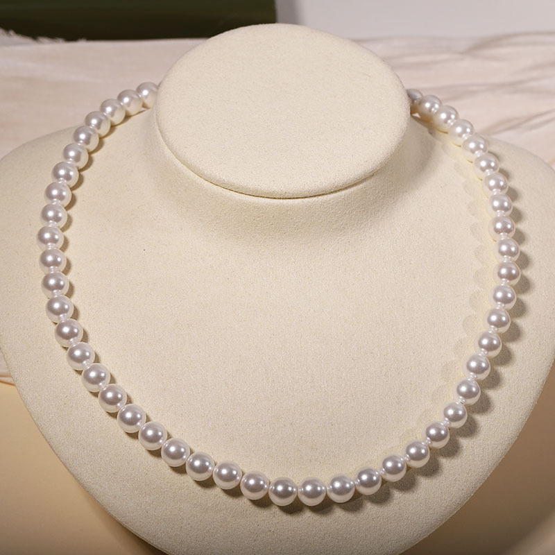 Natural Shell Bead Pearl Necklace Pearl Necklace for Women Three-Piece Set Gift Box Accessories Mother's Day Gift